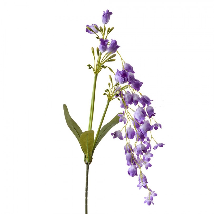Dekorace fialová umělá květina zvonek Bells Bouquet - 15*6*80 cm