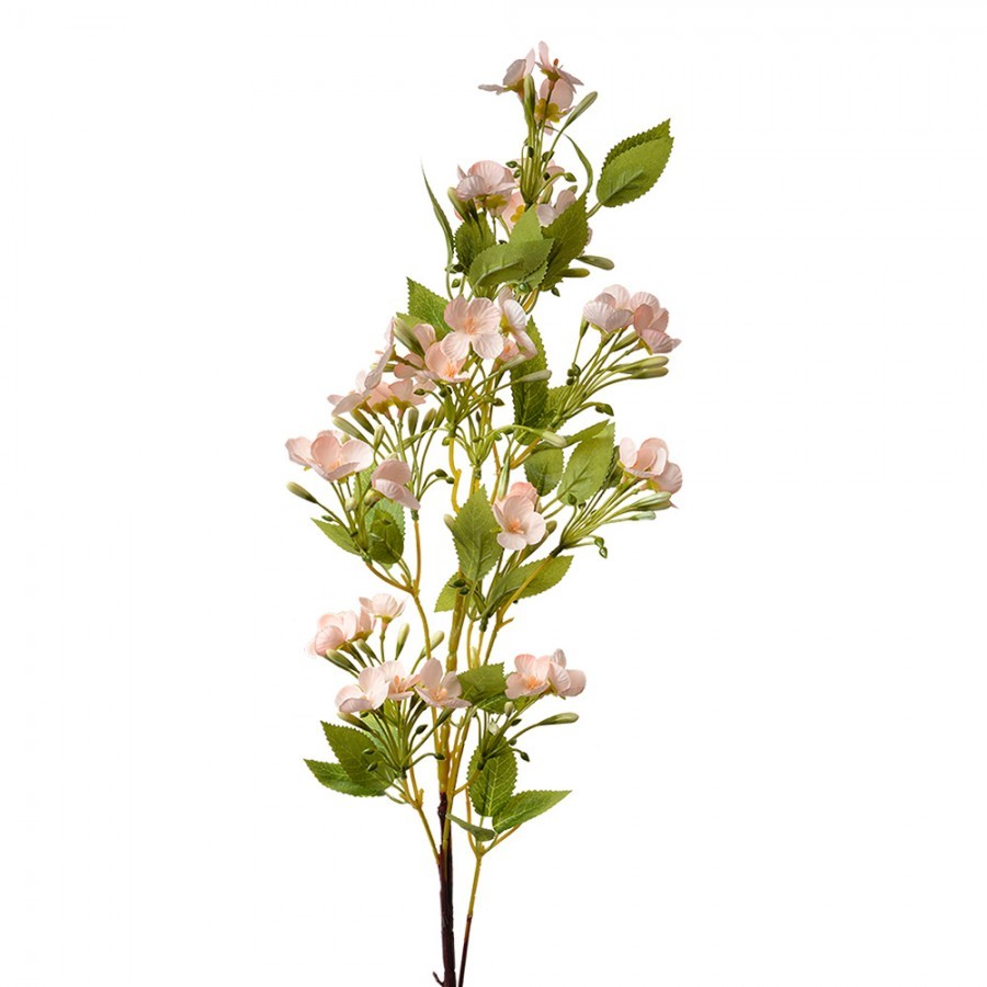 Dekorace umělá větvička s růžovými květy - 8*8*96 cm