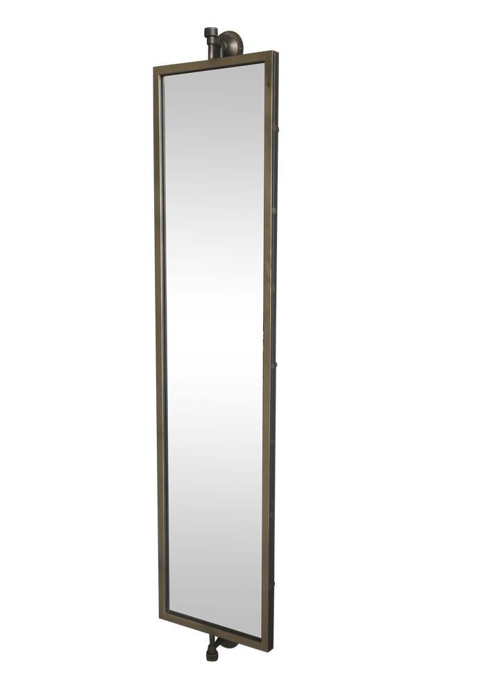 Mosazné antik otočné nástěnné zrcadlo Marry - 40*13*190 cm
