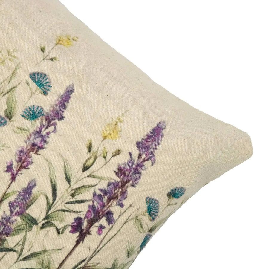 Béžový polštář s divokými květy Wild Flowers - 40*60*10cm