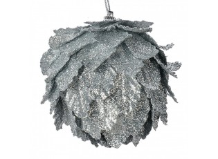 Decorative Pendant Flowers ? 8x8 Cm Silver Colored Plastic - ? 8*8 cm