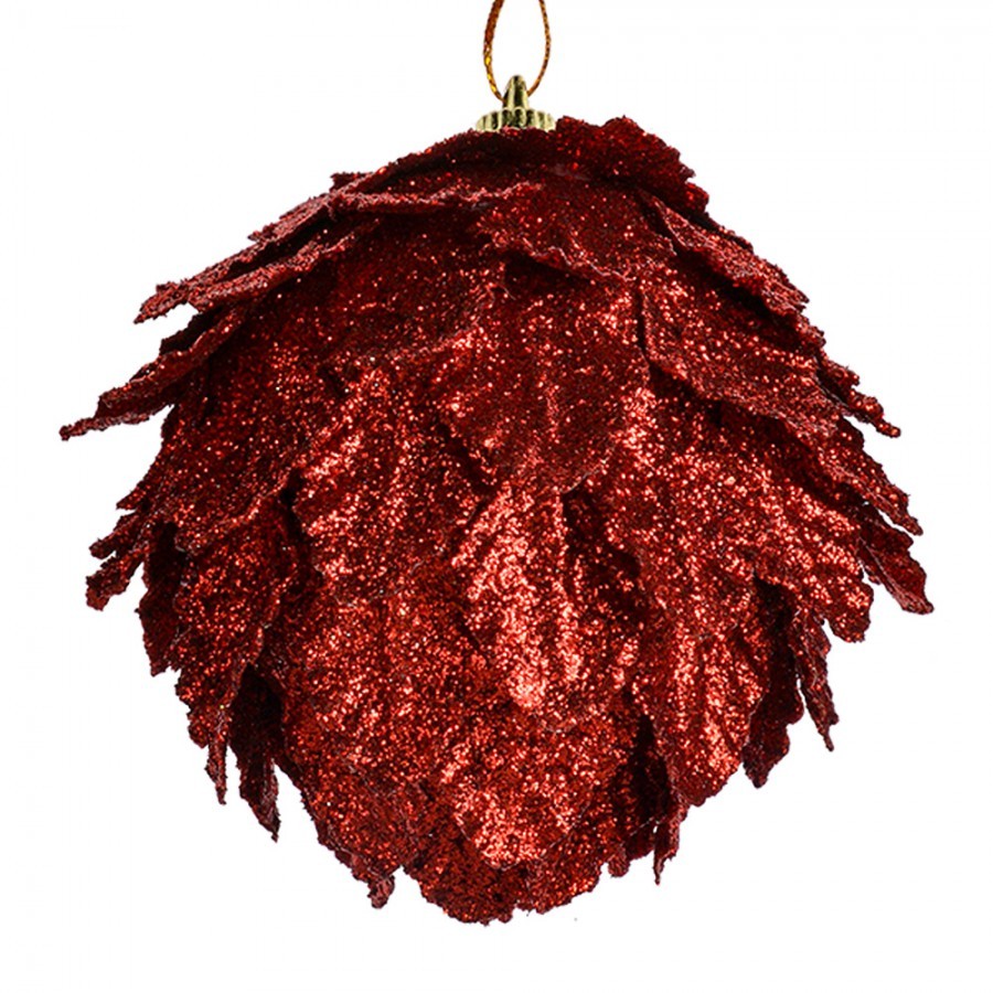 Decorative Pendant Flowers ? 8x8 Cm Red Plastic - ? 8*8 cm