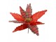 Červeno-zlatá dekorace květina vánoční hvězda Poinsettia - Ø 39*24 cm Clayre & Eef