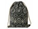 Černý látkový batoh na záda s ornamenty - 34*1*43 cm