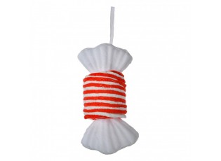 Christmas Ornament Candy 11x8x20 Cm White Red Synthetic - 11*8*20 cm