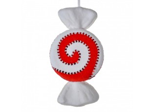 Christmas Ornament Candy 33x18x4 Cm Red White Synthetic - 33*18*4 cm