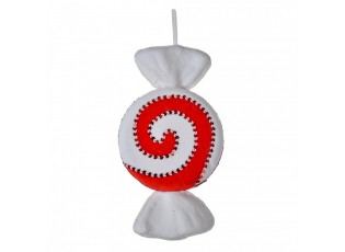 Christmas Ornament Candy 33x18x4 Cm Red White Synthetic - 33*18*4 cm