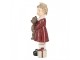 Dekorace figurka holčička s medvídkem a dárečkem - 6*4*13 cm Clayre & Eef