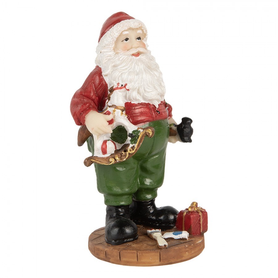 Christmas Decoration Figurine Santa Claus 8x6x13 Cm Red Plastic - 8*6*13 cm
