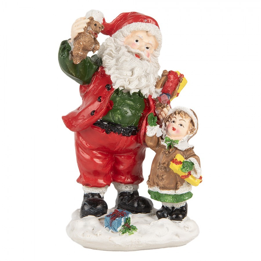 Christmas Decoration Figurine Santa Claus 13 Cm Red Plastic - 8*6*13 cm