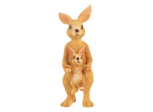 Decorative Figurine Rabbit 4x4x8 Cm Brown Plastic - 4*4*8 cm