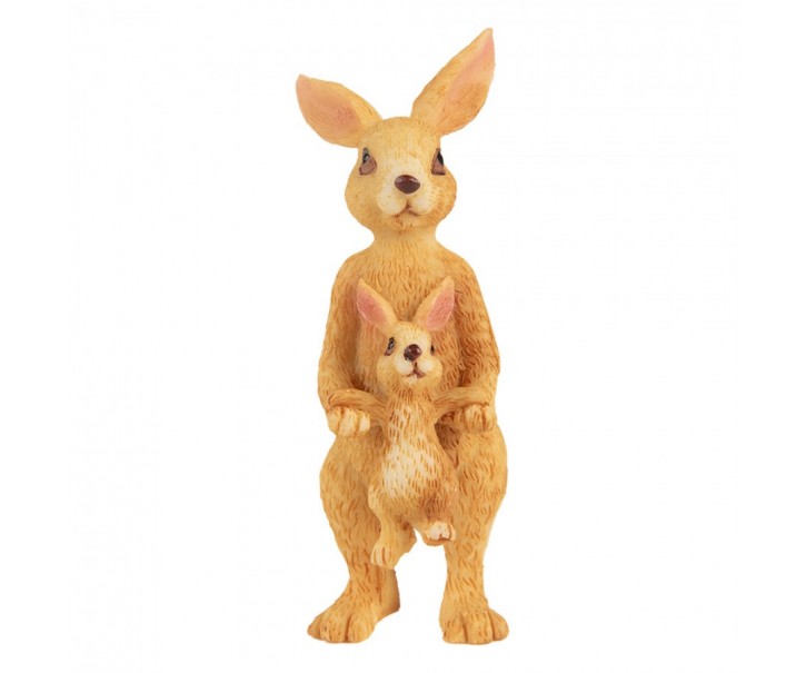 Decorative Figurine Rabbit 4x4x8 Cm Brown Plastic - 4*4*8 cm Clayre & Eef