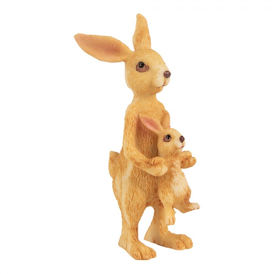 Decorative Figurine Rabbit 4x4x8 Cm Brown Plastic - 4*4*8 cm
