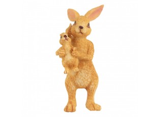 Decorative Figurine Rabbit 4x4x8 Cm Brown Plastic - 4*4*8 cm