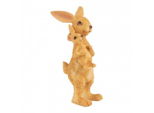 Decorative Figurine Rabbit 4x4x8 Cm Brown Plastic - 4*4*8 cm