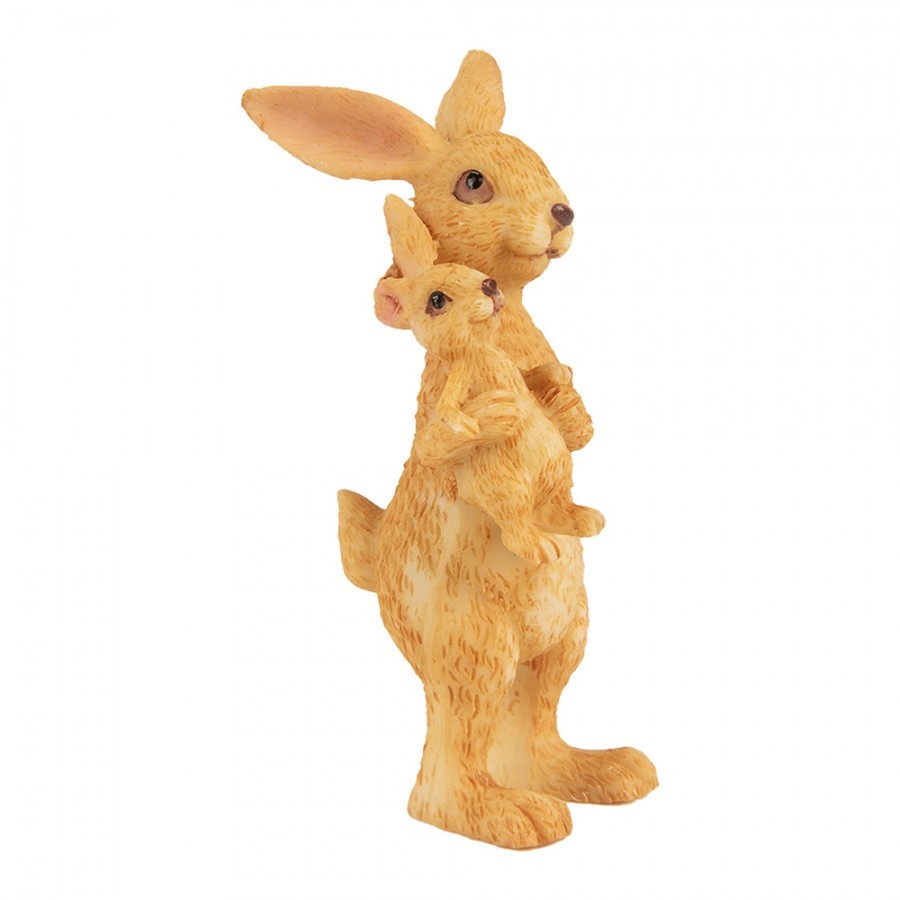 Decorative Figurine Rabbit 4x4x8 Cm Brown Plastic - 4*4*8 cm
