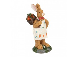 Decorative Figurine Rabbit 5x5x13 Cm Brown Plastic - 5*5*13 cm