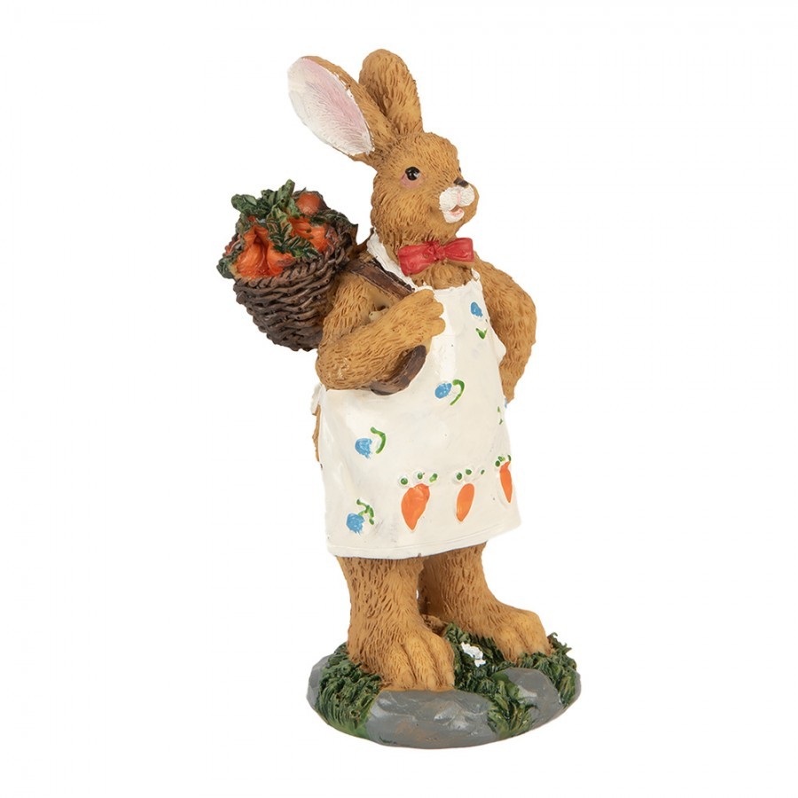 Decorative Figurine Rabbit 5x5x13 Cm Brown Plastic - 5*5*13 cm