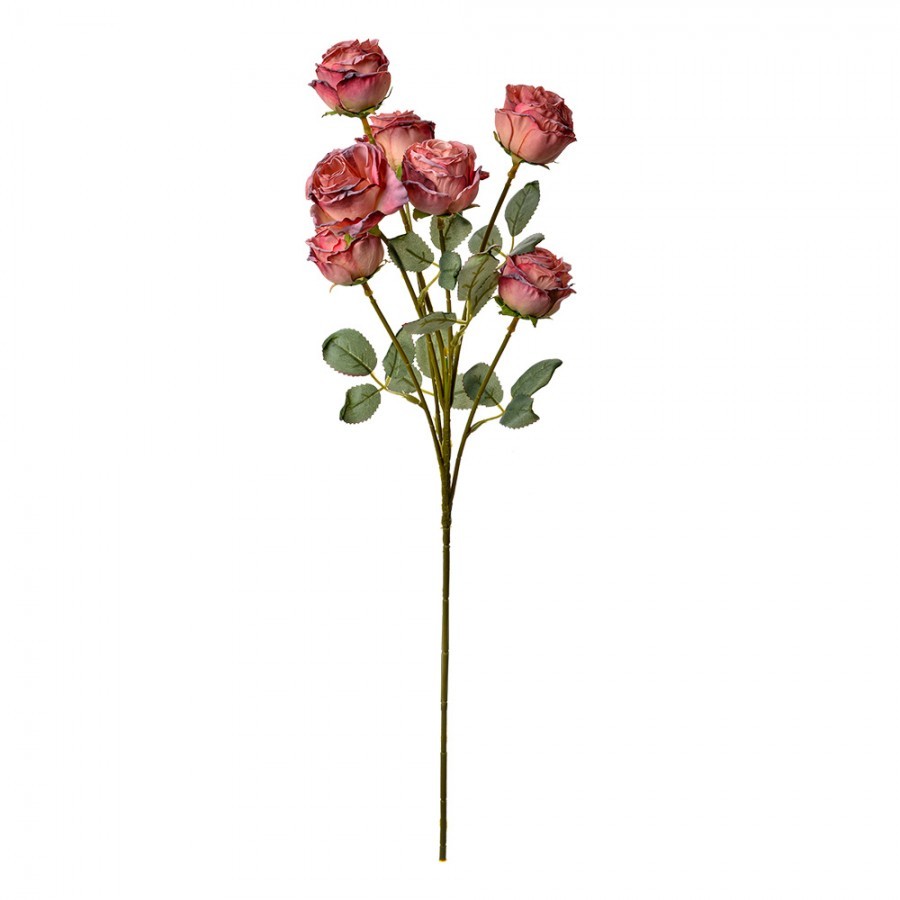 Růžová umělá větvička růže Rose pink - 8*8*55 cm