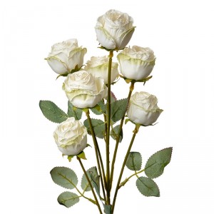 Umělá větvička bílá růže Rose white - 8*8*55 cm