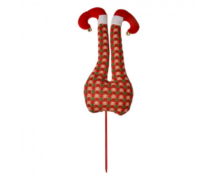 Christmas Decoration Elf 67 Cm Red Fabric - 23*6*67 cm Clayre & Eef