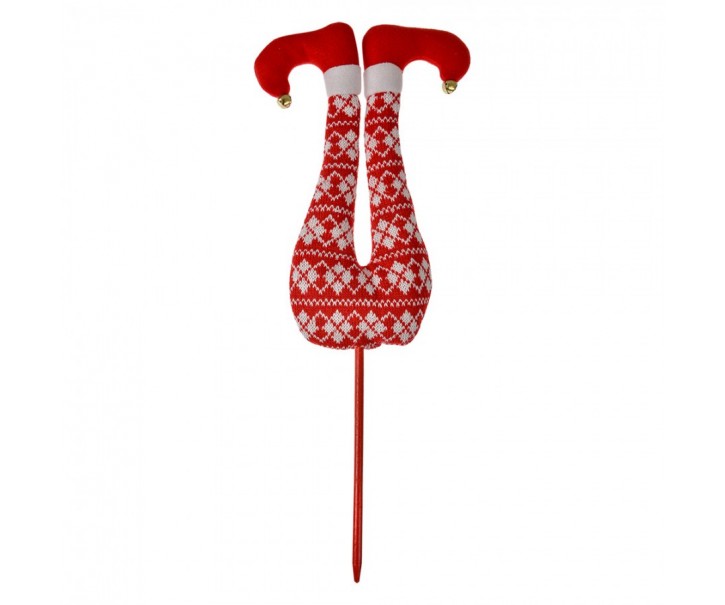 Christmas Decoration Elf 80 Cm Red Fabric - 19*4*50 cm Clayre & Eef