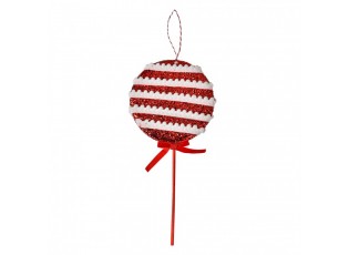 Christmas Ornament Lollipop 14x4x30 Cm Red Plastic - 14*4*30 cm
