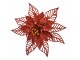 Christmas Ornament Set Of 2 Poinsettia 15 Cm Red Plastic - ? 15*2 cm Clayre & Eef