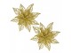 Christmas Ornament Set Of 2 Poinsettia 15 Cm Gold Colored Plastic - ? 15*2 cm Clayre & Eef