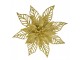Christmas Ornament Set Of 2 Poinsettia 15 Cm Gold Colored Plastic - ? 15*2 cm Clayre & Eef