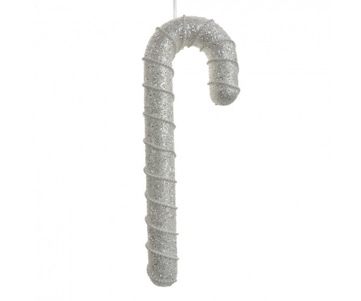 Christmas Ornament Candy Cane 12x4x33 Cm White Plastic - 12*4*33 cm Clayre & Eef