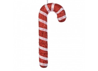 Christmas Ornament Candy Cane 8x2x17 Cm Red Plastic - 8*2*17 cm