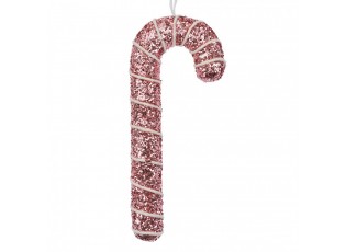 Christmas Ornament Candy Cane 7x2x17 Cm Pink Plastic - 7*2*17 cm