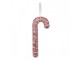 Christmas Ornament Candy Cane 7x2x17 Cm Pink Plastic - 7*2*17 cm Clayre & Eef