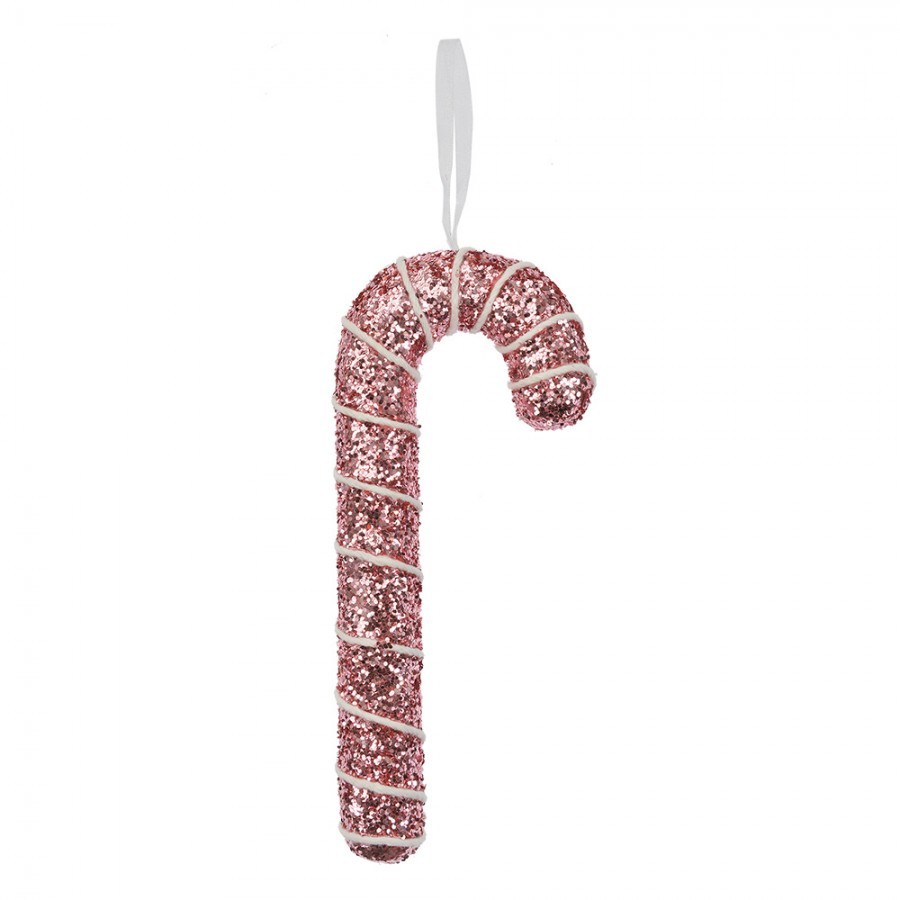 Christmas Ornament Candy Cane 7x2x17 Cm Pink Plastic - 7*2*17 cm Clayre & Eef Christmas Ornament Candy Cane 7x2x17 Cm Pink Plastic - 7*2*17 cm Clayre & Eef
