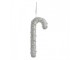 Christmas Ornament Candy Cane 7x2x17 Cm White Plastic - 7*2*17 cm Clayre & Eef