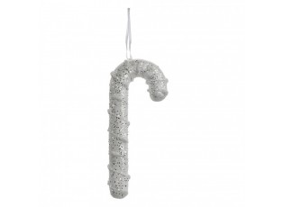 Christmas Ornament Candy Cane 7x2x17 Cm White Plastic - 7*2*17 cm