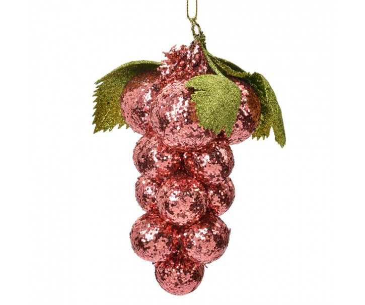 Christmas Ornament 8x8x14 Cm Pink Plastic - 8*8*14 cm Clayre & Eef