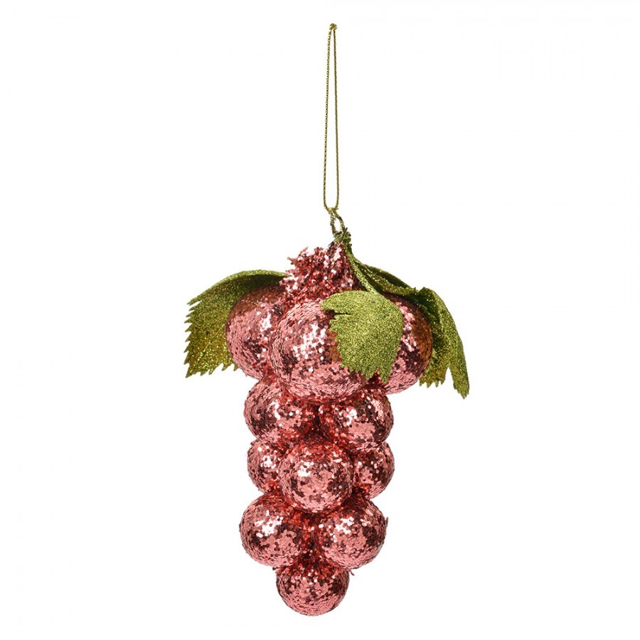 Christmas Ornament 8x8x14 Cm Pink Plastic - 8*8*14 cm Clayre & Eef Christmas Ornament 8x8x14 Cm Pink Plastic - 8*8*14 cm Clayre & Eef