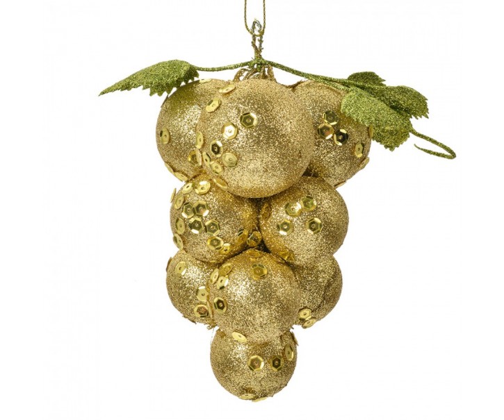 Christmas Ornament 10x10x15 Cm Gold Colored Plastic - 10*10*15 cm Clayre & Eef