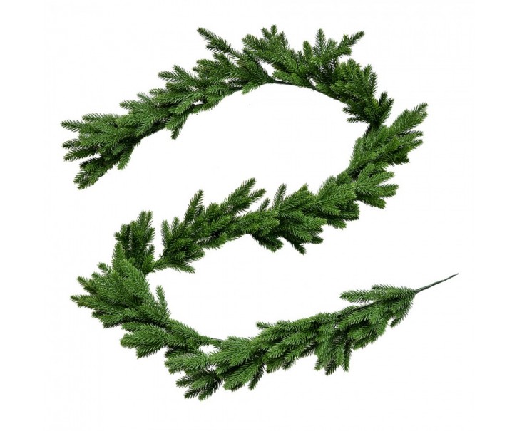 Christmas Garland 180 Cm Green Plastic - 180*10*10 cm Clayre & Eef