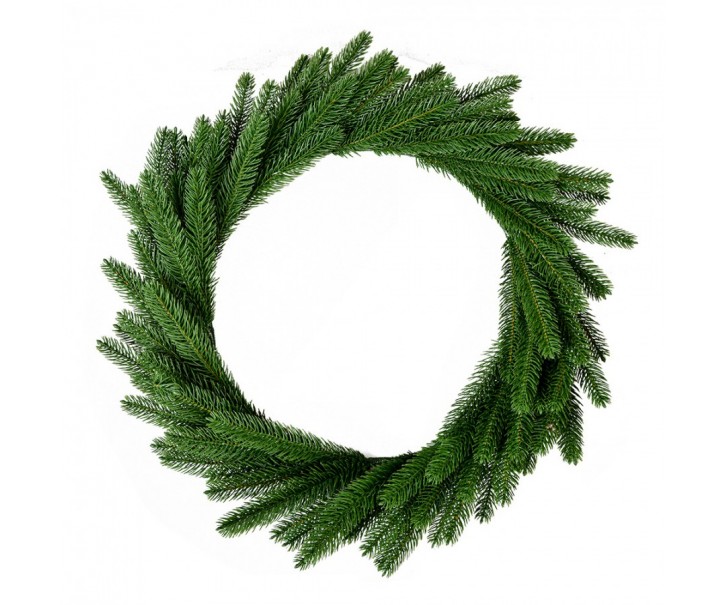 Christmas Wreath ? 63 Cm Green Plastic - ? 63*7 cm Clayre & Eef