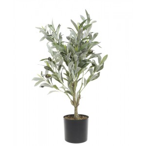 Dekorace umělý stromek olivovník s olivami Olea Tree - Ø 12*73 cm