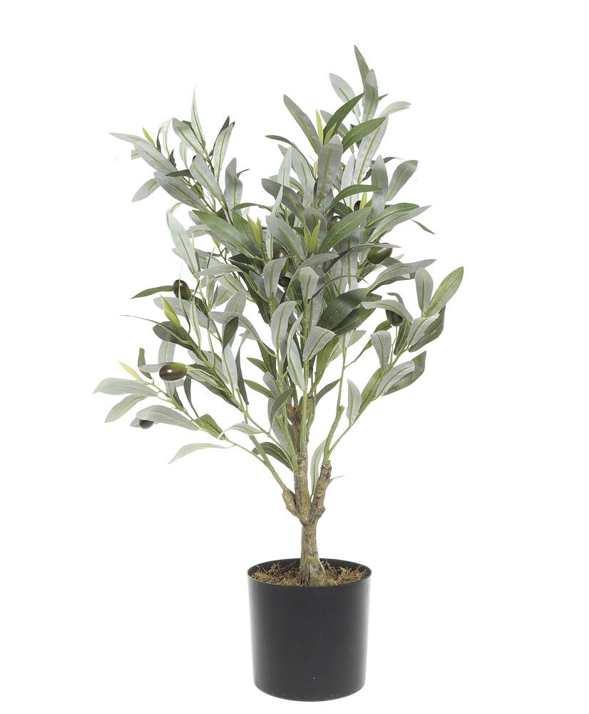 Dekorace umělý stromek olivovník s olivami Olea Tree - Ø 12*73 cm