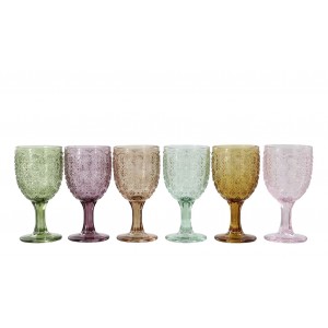 Set 6ks barevných skleniček na víno Saint-Émilion - Ø 7,5*14 cm / 230ml