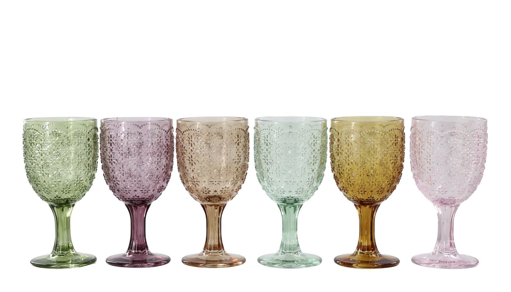 Set 6ks barevných skleniček na víno Saint-Émilion - Ø 7,5*14 cm / 230ml