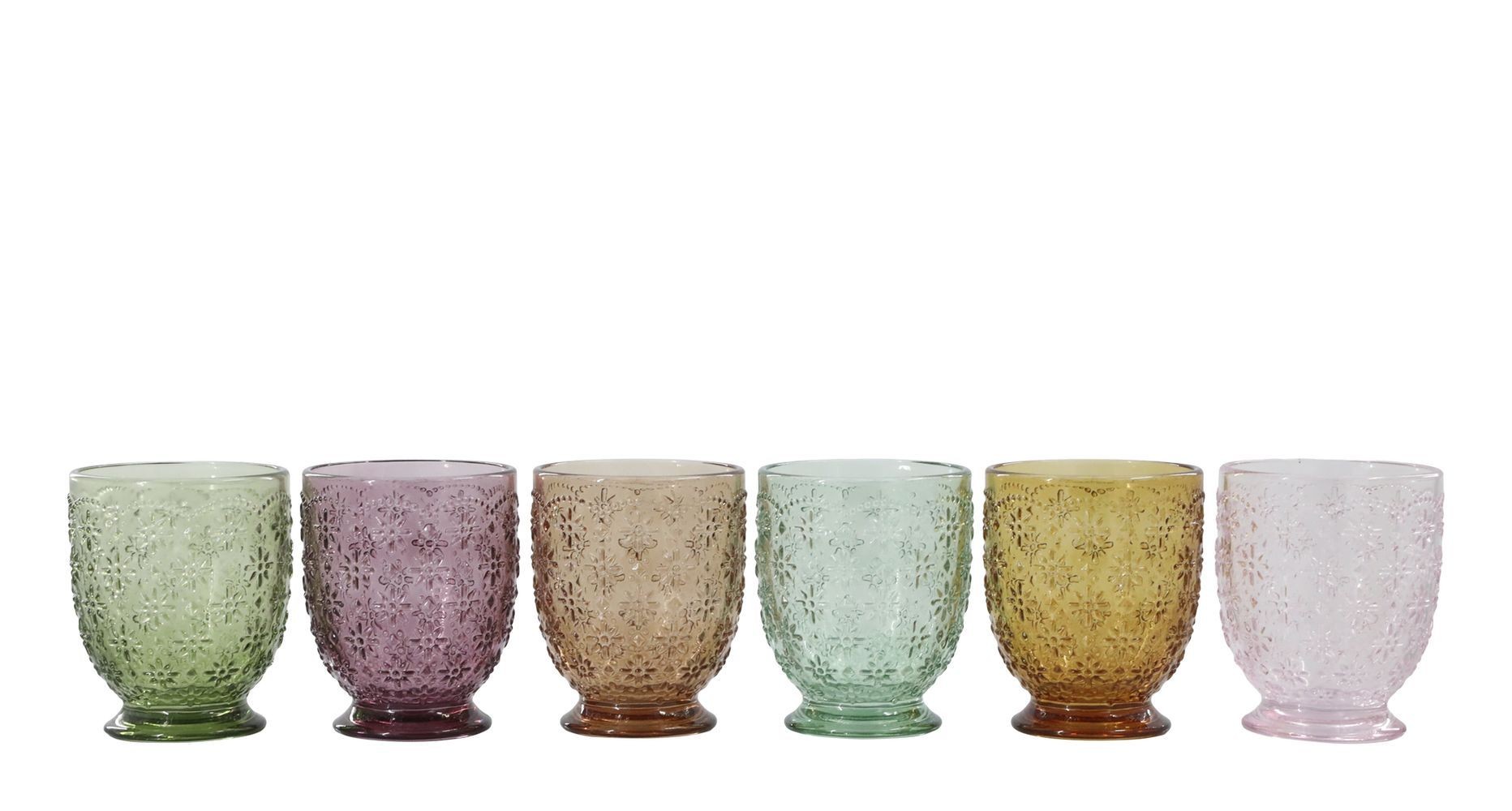 Set 6ks barevných skleniček na vodu Saint-Émilion - Ø 8*10 cm / 250ml