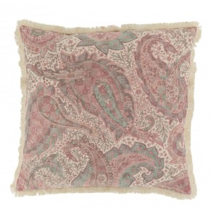 Růžový povlak na polštář paisley vzor Aix Wild Flowers - 50*50 cm