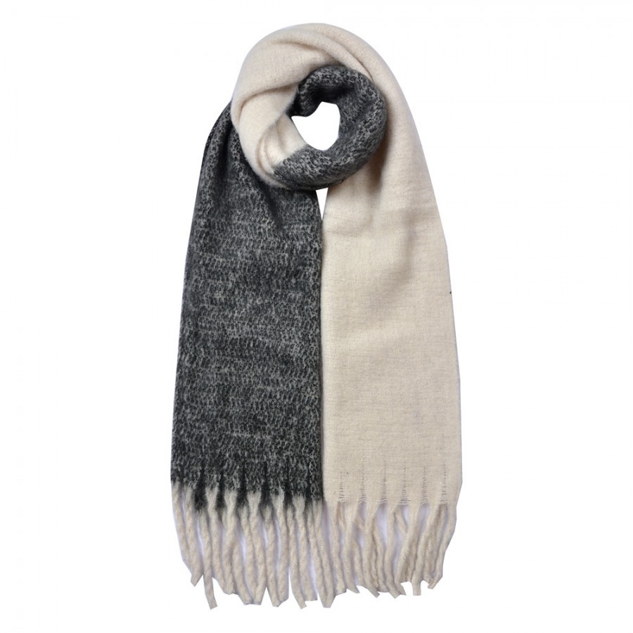 Winter Scarf Women 40x240 Cm Black Synthetic - 40*240 cm
