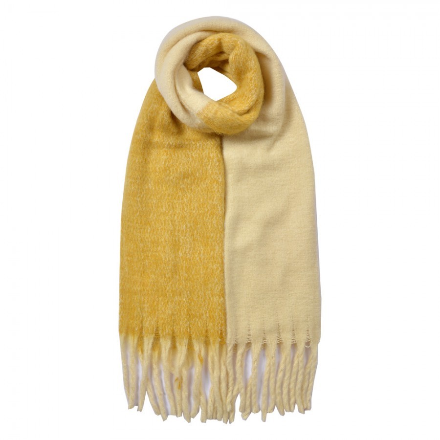 Winter Scarf Women 40x240 Cm Yellow Synthetic - 40*240 cm